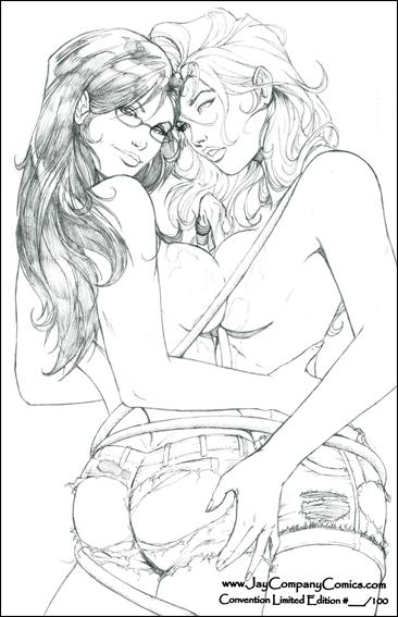 Grimm Fairy Tales Annual issue 2008-E Jay Company C2E2  Virgin Sketch Cover 1/100