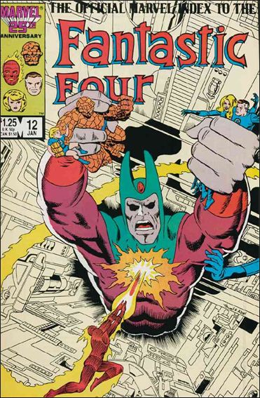 Official Marvel Index to the Fantastic Four issue 12 Wraparound by Rich Howell & Jack Abel