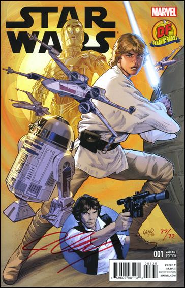 Star Wars (2015) issue 1-QU DF Land Cover (Signed in Red by J. Cassaday) 1/77