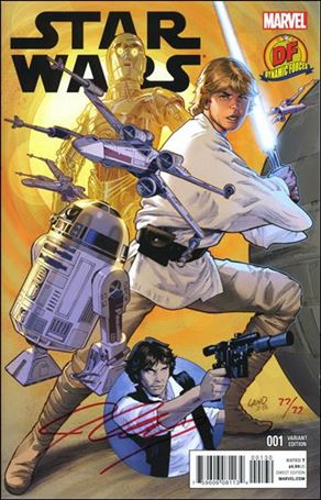 Star Wars (2015) issue 1-QU DF Land Cover (Signed in Red by J. Cassaday) 1/77