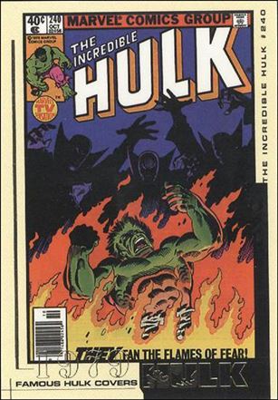 Hulk Film and Comic Cards (Famous Hulk Covers Subset) card FC20 The Incredible Hulk #240 - 1979