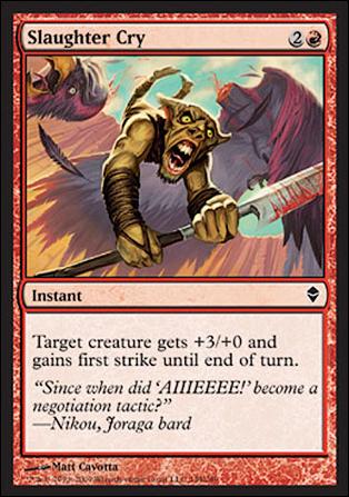 Magic The Gathering: Zendikar (Base Set) card 149 Slaughter Cry