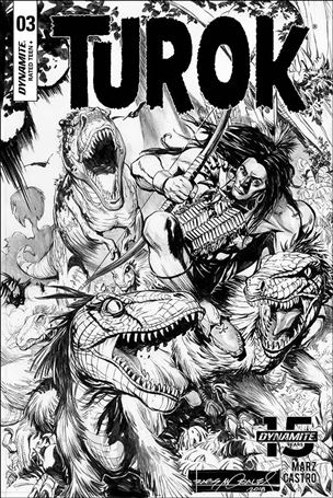 Turok (2019) issue 3-C Rags Morales 1:10 Black & White Cover