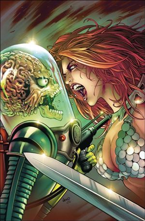Red Sonja Attacks Mars issue 4.00-H Greg Land Virgin 1:15 Cardstock Cover