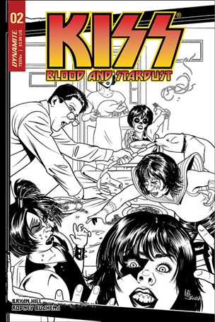 Kiss: Blood and Stardust issue 2-G Maria Sanapo 1:30 Black & White Cover