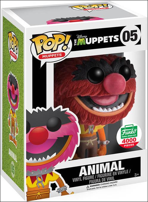 POP! Muppets figure 05-C Animal (Flocked) Funko Shop Exclusive 1/4000