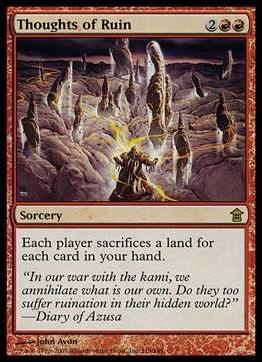 Magic the Gathering: Saviors of Kamigawa (Base Set) card 118 Thoughts of Ruin