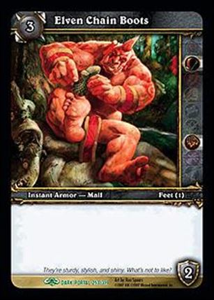 World of Warcraft: Through the Dark Portal (Base Set) card 253 Elven Chain Boots
