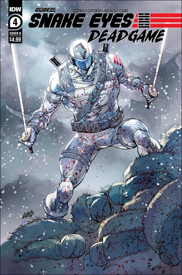 Snake Eyes: Deadgame issue 4-B Rob Liefeld White Costume Cover