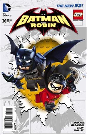 Batman and Robin (2011) issue 36-B LEGO Cover