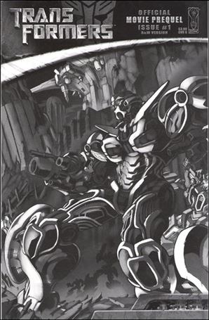 Transformers: Movie Prequel issue 1-I Don Figueroa Black and White Wraparound Cover 