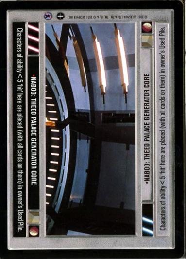 Star Wars: Reflections III (Base Set) card 89 Naboo: Theed Palace Generator Core