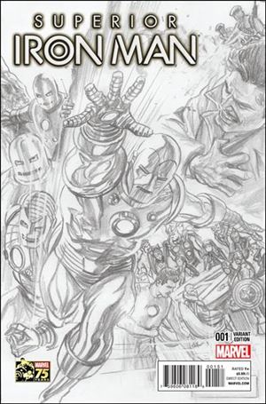 Superior Iron Man issue 1-E Alex Ross 1:300 75th Anniversary Sketch Cover