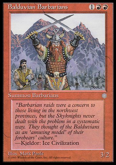 Magic the Gathering: Ice Age (Base Set) card 172 Balduvian Barbarians