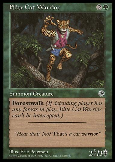 Magic the Gathering: Portal (Base Set) card 163-B Elite Cat Warrior