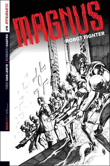 Magnus Robot Fighter (2014) issue 11-C Jonathan Lau 1:10 Black & White Cover