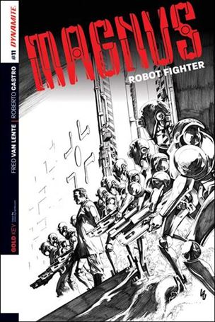 Magnus Robot Fighter (2014) issue 11-C Jonathan Lau 1:10 Black & White Cover