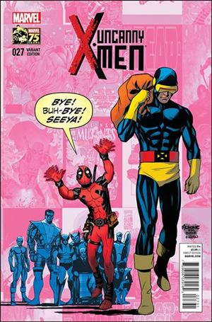 Uncanny X-Men (2013) issue 27-D Mike McKone 1:25 Deadpool 75th Anniversary Cover