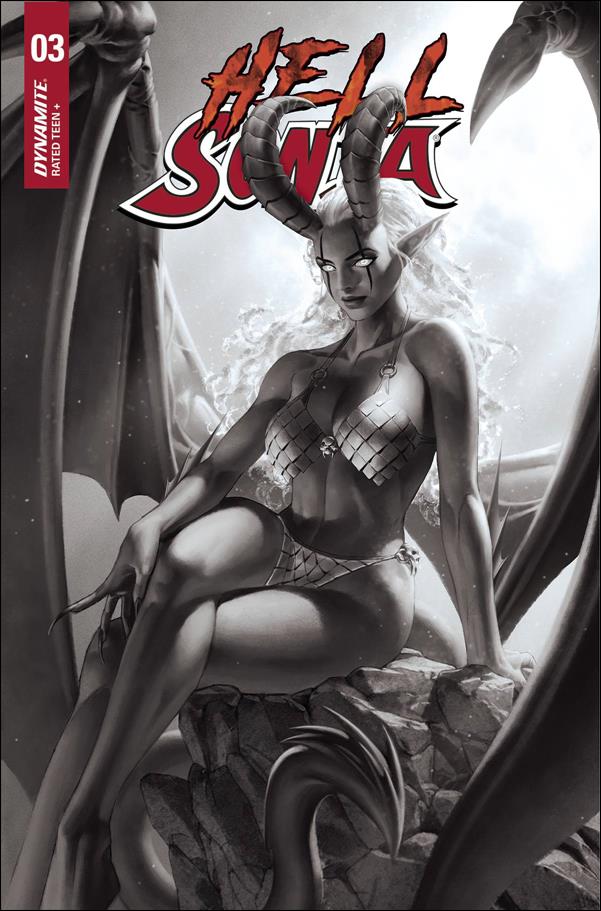 Hell Sonja issue 3-K Jung-Geun Yoon 1:15 Black & White Cover
