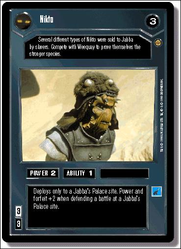 Star Wars: Jabba's Palace Limited (Base Set) card 23 Nikto
