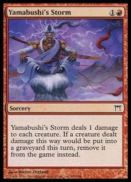 Magic the Gathering: Champions of Kamigawa (Base Set) card 199 Yamabushi's Storm