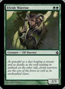 Magic the Gathering: Morningtide (Base Set) card 120 Elvish Warrior