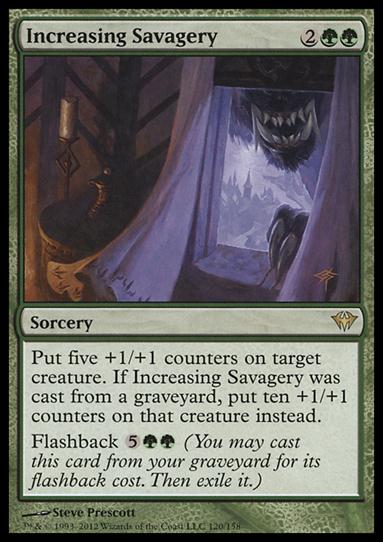 Magic the Gathering: Dark Ascension (Base Set) card 120 Increasing Savagery