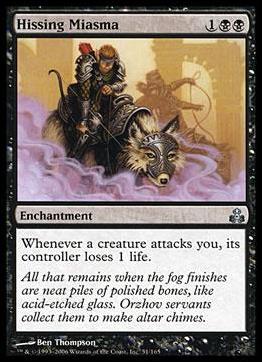 Magic the Gathering: Guildpact (Base Set) card 51 Hissing Miasma