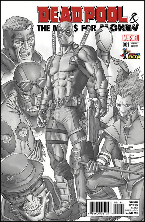 Deadpool & the Mercs for Money (2016/04) issue 1-J Greg Horn ComicConBox B&W Cover