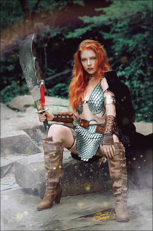 Unbreakable Red Sonja issue 4-I Cosplay Photo 1:20 Virgin Cover