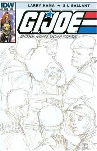 G.I. Joe: A Real American Hero issue 198-B Larry Hama 1:10 Sketch Cover