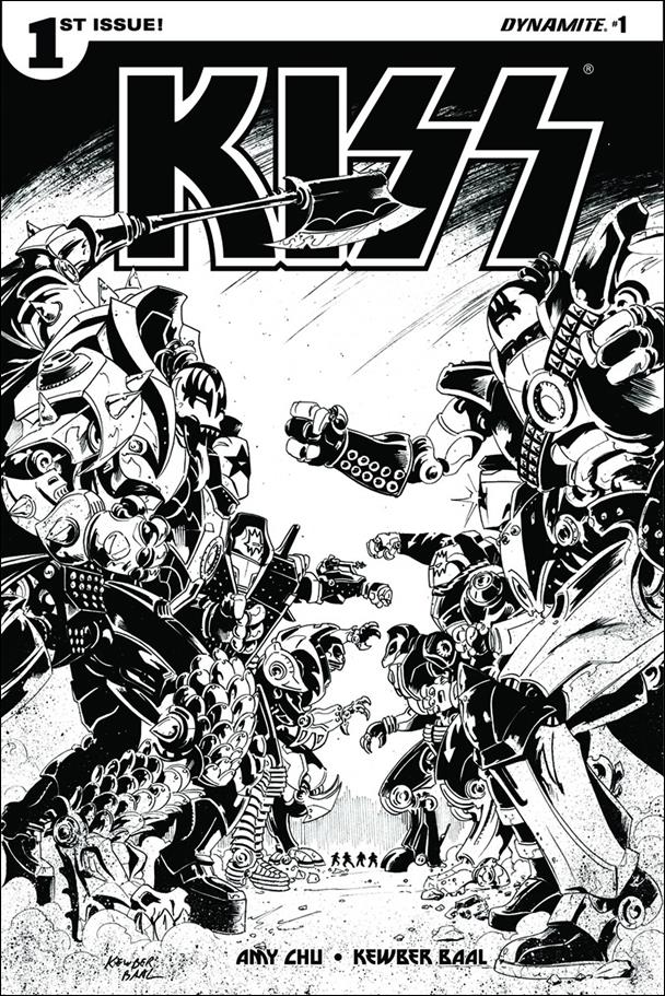 Kiss (2016) issue 1-J Kewber Baal "X-Men #100" 1:10 B&W Homage Cover