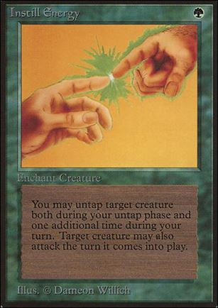 Magic the Gathering: Limited Edition Beta (Base Set) card 203 Instill Energy