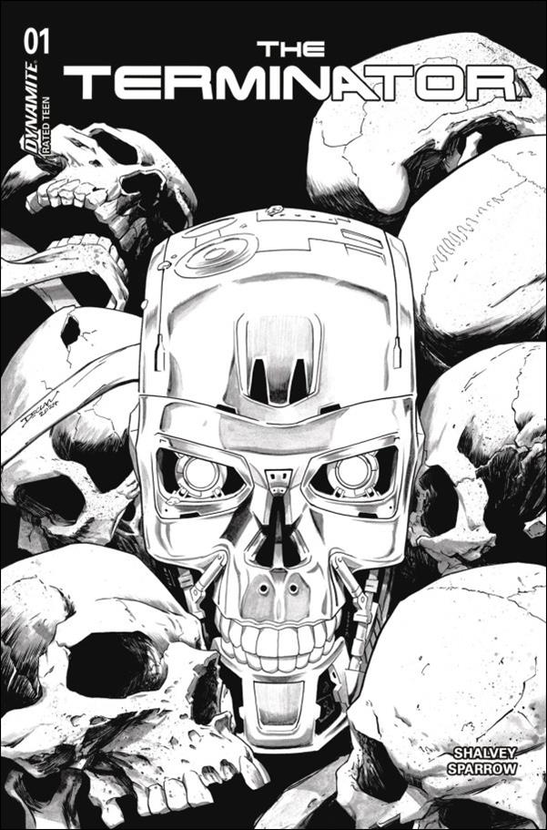 Terminator (2024) issue 1-O Declan Shalvey B&W 1:20 Cardstock Cover