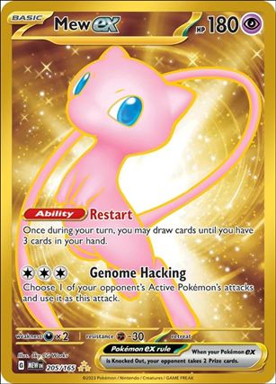 Pokemon: Scarlet & Violet - 151 (Base Set) card 205/165 Mew EX (Holofoil) Full Art Secret Rare