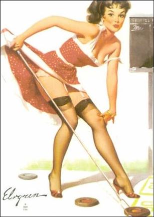 Elvgren's Calendar Pinups (Base Set) card 72 Aiming to Please