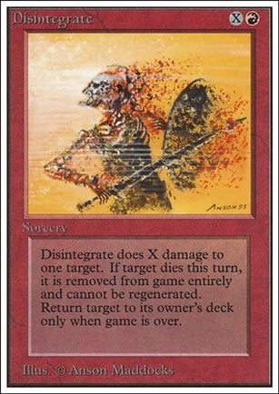 Magic the Gathering: Unlimited (Base Set) card 141 Disintegrate