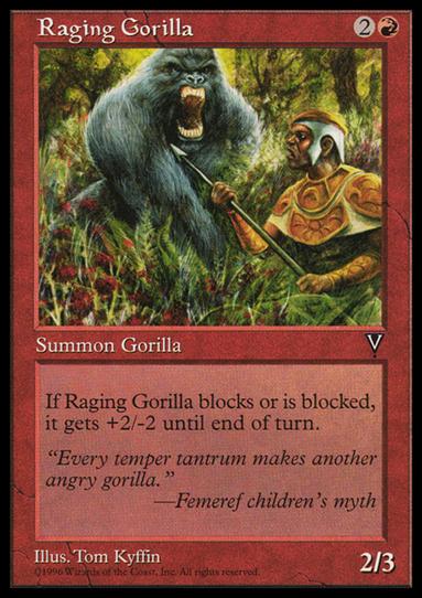 Magic the Gathering: Visions (Base Set) card 90 Raging Gorilla