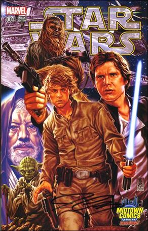 Star Wars (2015) issue 1-YHA M. Brooks Midtown Comics Cvr (Sgnd by J. Cassaday)