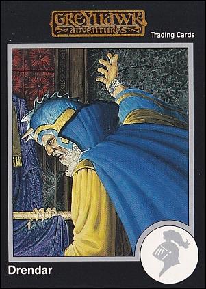 TSR 1991 Trading Cards Premier Edition Factory Set (Base Set) card 78 GreyHawk Adv. - Drendar