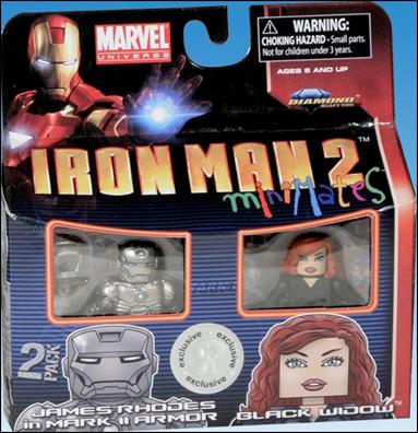 Marvel Minimates (Exclusives) figure 50 James Rhodes in Mark II Armor and Black Widow