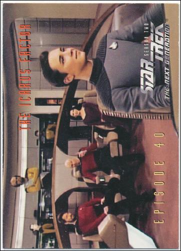 Star Trek: The Next Generation - The Episode Collection Season Two (Base Set) card 177 The Icarus Factor, Episode 40C