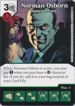Marvel Dice Masters Guardians of the Galaxy  card 64 Norman Osborn: Separate Entity 