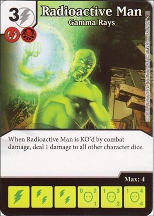 Marvel Dice Masters Civil War card 58 Radioactive Man: Gamma Rays
