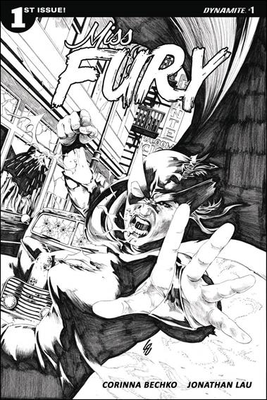 Miss Fury (2016) issue 1-C Jonathan Lau 1:10 Black & White Cover