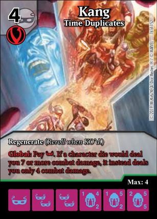Marvel Dice Masters  Avengers Infinity Gauntlet card 76 Kang: Time Duplicates