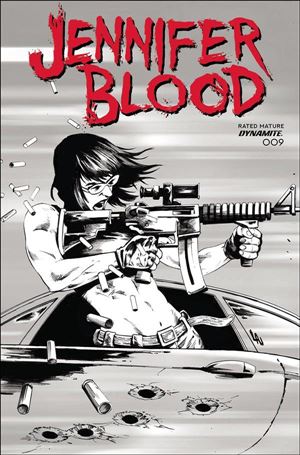 Jennifer Blood (2021) issue 9-N Jonathan Lau 1:15 Black & White Cover