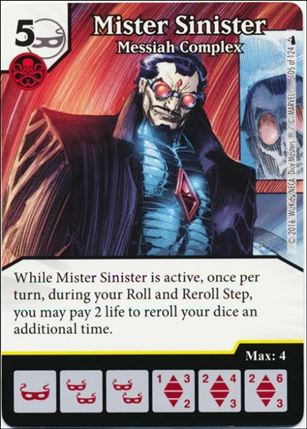 Marvel Dice Masters Deadpool card 105 Mister Sinister: Messiah Complex