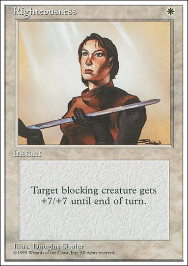 Magic the Gathering: 4th Edition (Base Set) card 46 Righteousness