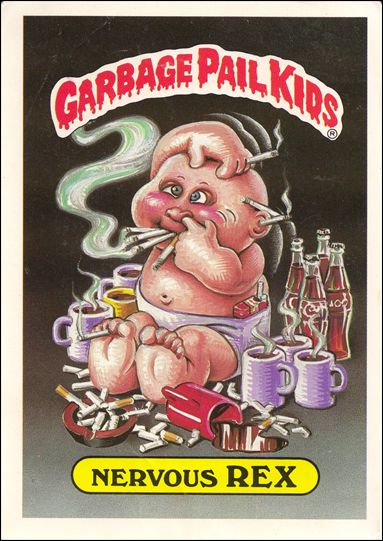 Garbage Pail Kids 1st Series Kids Giant Stickers (Base Set) card 24 Nervous Rex